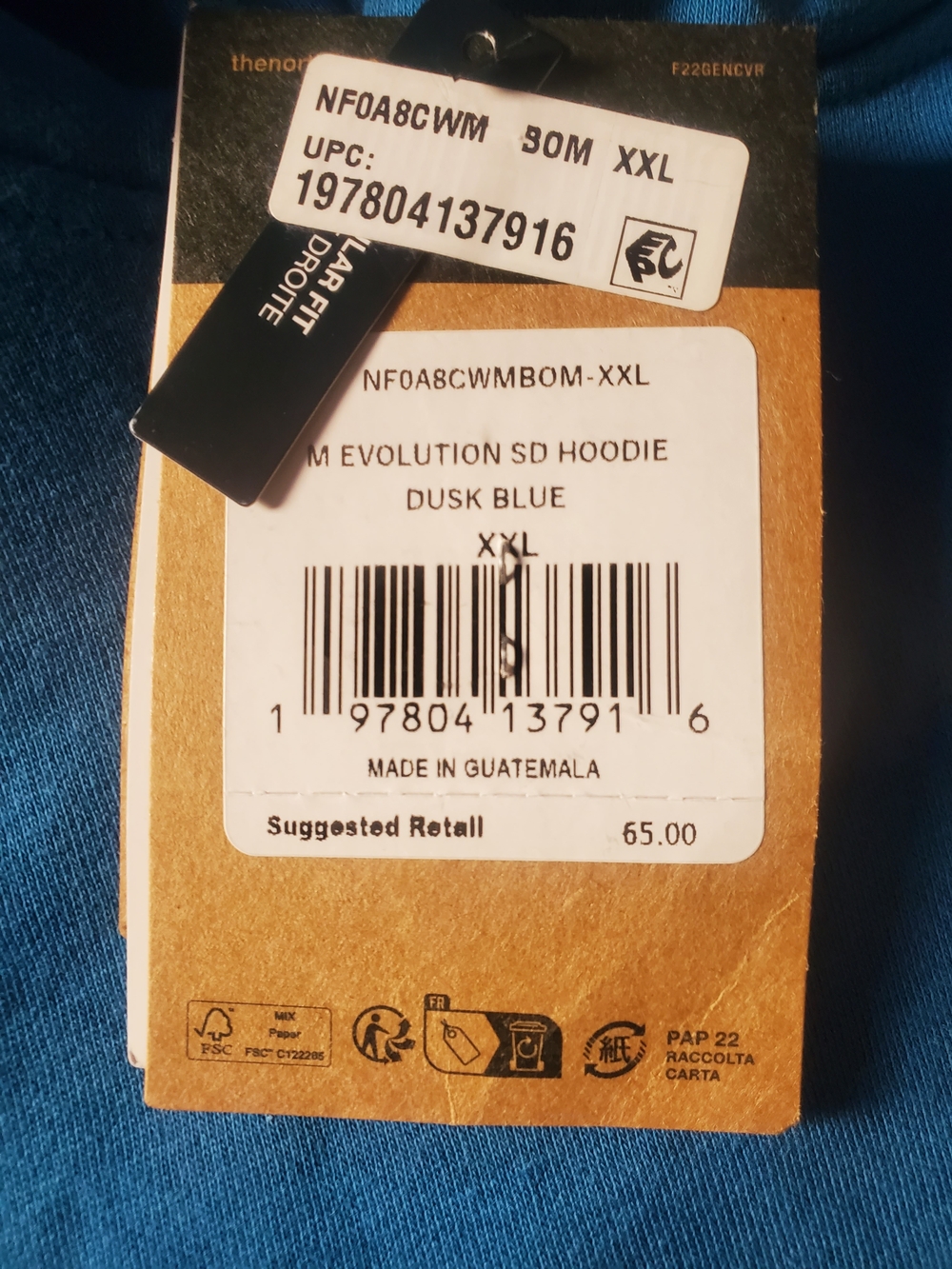 The North Face Men’s Blue Pullover Hoodie Sweater - Picture 3 of 4